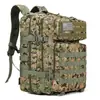 Mochila Táctica Militar Popular Bolsa 3P para Hombres, Gran Capacidad para Acampar al Aire Libre, Senderismo, Montañismo, Motocicleta, Mochila de Viaje 45L