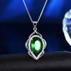 Nuevo collar con colgante de turquesa con incrustaciones de cristal azul retro de Kaicheng en plata esterlina S925 de AliExpress, popular en Europa y América.