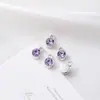Chapado con Tachuelas de Diamante Piedra de Estrella Colorida Piedra de la Suerte Joyería de Piedra de Nacimiento Accesorios Colgante de Collar DIY Pendientes