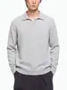 Ropa de Hombre Mu Qiu Otoño/Invierno 2026 Cuello de Gaviota Manga Larga Tejido para Hombre Commute Holgado Old Money Capa Base Camisa POLO