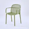 Sillón de Exterior Impermeable Protección Solar Respaldo de Silla de Plástico Silla Apilable Hogar Silla de Comedor Engrosada Mesa de Comedor Simple Silla