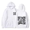 Sudadera Nueva Europea y Americana 2025 Código Bidimensional Pullover Top Holgado