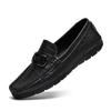 Sapatos de Lã Populares com Padrão de Crocodilo de Couro Genuíno Sapatos Casuais para Dirigir Cruzamento de Fronteira Sapatos de Couro Casuais Britânicos para Homens Sapatos de Dirigir