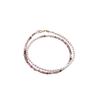 Pulsera de Turmalina de Partículas Pequeñas Shi Jia Bei Bei Bei de Doble Capa para Mujer, Joyería de Pulsera con Costuras de Lujo Ligero de Nicho