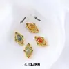 Acessórios de Turmalina Natural Anéis com Contas Banhados a Ouro Cobre com Acessórios de Pedra Tianhe Pulseira Colar Joias DIY com Contas