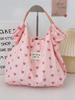 47131 Bolsa de Tote de Lona con Polvo Ins Corazón Verano Todo Combina Bolso de Hombro para Viajero Estudiante Universitario Bolso de Clase Bolso de Lona Bajo el Brazo