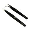 Pinzas antiestáticas increíbles punta de precisión codo pinzas engrosadas borde curvo pinzas de estirar para enhebrar costura fábrica de ropa