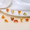 Brincos de Resina Simulação Biscoito Pão Tridimensional Doces e Fofos Design de Nicho Personalidade Moda Versátil