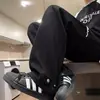 Calça Masculina Primavera e Outono 2024 Marca de Moda Estilo Americano hiphop Calça Esportiva Bonita Solta Perna Reta Perna Larga Calça Casual