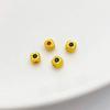 Ouro 18K banhado em ouro fosco de cor preservada com zircônia quadrada em grão espaçador contas soltas pulseira DIY colar acessórios de joalheria material