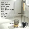 Escova de vaso sanitário com cabo longo, sem cantos mortos, montada na parede com base, conjunto de escovas de limpeza de vaso sanitário super útil