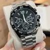 Nuevo Modelo Taijia Seis Manecillas Movimiento de Cuarzo Esfera Grande Correa de Acero Inoxidable Colorida Calendario Reloj para Hombre Venta al por Mayor