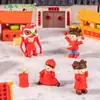 Paisaje en miniatura, Danza del león de Año Nuevo, Casa de muñecas de Año Nuevo, Accesorios de decoración DIY, Figura de serpiente de la suerte en miniatura, Adornos en miniatura