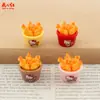 Nueva Serie de Cubo de Pollo Frito para Gatitos Casa de Muñecas DIY Pegamento de Crema Accesorios de Resina Colgante Adornos Decorativos