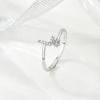 Anillo suelto Guanming de plata 925 con 26 letras inglesas para mujer, estilo europeo y americano, con circonitas Joker sencillas.