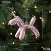 Nuevos Adornos de Plástico Rosa con Colores Pastel, Adornos Navideños de Dibujos Animados, Decoraciones Navideñas 3D Estilo Ins para Ventanas