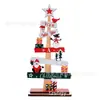 Adorno de Árbol de Navidad de Madera para Manualidades Navideñas, Trineo de Papá Noel, Decoración de Atmósfera Festiva para Escritorio
