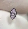 Pendientes Pequeños de Zirconia Forma de Ojo de Caballo de Aleación de Titanio, Clavos para Hélice Auricular para Perforación de Oreja, Accesorios de Joyería de Clavo para Cóclea de Gama Alta