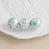 Cuentas Acrílicas Redondas Impresas de 16 mm Europeas y Americanas Transfronterizas Pulsera para Bebé Accesorios de Joyería Llavero Cuentas Sueltas