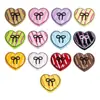 Cuentas de Corazón con Lazo Pintadas en Acrílico Cadena para Teléfono Móvil Llavero DIY Hecho a Mano Colgante para Bolso Accesorios Venta al por Mayor