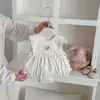 Macacão de Verão Dianxi Novo com Bolinhas para Bebês e Crianças Pequenas, Macacão Sem Mangas para Bebês Meninas, Macacão Triângulo Estiloso de Desenho Animado para Engatinhar