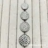 Elegantes botones metálicos totalmente de diamantes para prendas de punto de tweed, abrigos de lana, gabardinas y accesorios de piel