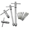 Llave de Manivela de Trinquete Ajustable para Machos de Roscar M3-M8 Transfronteriza Accesorios para Roscado Hacia Adelante y Hacia Atrás M5-M12 Machos Extendidos
