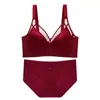 Em estoque lingerie de cetim sem costura feminina peito grande parece pequeno e fino sutiã com aro macio ajustável sutiã push-up anti-queda