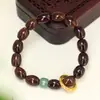 Pulseira Bodhi Rato Dourado Roxo Série Tinta DIY Especificações 13-15mm Masculino e Feminino Estilo Étnico Joia Rosário Atacado