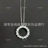 Collar Anillo Shangmei Versión de Alta Gama con Panal Incrustado de Diamantes para Mujer, Chapado en Oro Rosa de Plata de Ley 925, Colgante Hexagonal de Lujo Ligero
