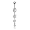 Nuevo piercing para el ombligo con tira de circonita con incrustaciones de cobre y seis garras, para venta al por mayor transfronteriza en Amazon.