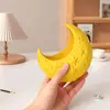 Molde Caixa de Armazenamento Lua com Padrão em Relevo DIY Feito à Mão Gesso Cimento Caixa de Joias Decoração de Casa Molde de Silicone