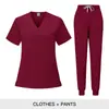 Fabricante de Origen Transfronterizo Ropa Quirúrgica de Secado Rápido, Ropa Elástica para Lavar a Mano para Hombres y Mujeres, Ropa de Cirugía para Doctor de Sala de Operaciones de Manga Larga y Corta