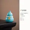 Adornos de Cerámica Estilo Chino en Forma de Calabaza para Mesa de Centro de Sala de Estar, Mesa de Té, Vestíbulo, Decoraciones de Oficina, Caja de Regalo para Inauguración de Casa, Regalo de Año Nuevo Chino