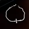 Pulseira com Fecho de Zircônia Banhada a Ouro Real 18K, Pulseira de Luxo Leve de Alta Qualidade, Acessório de Mão Simples, Moderno e Versátil