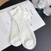 Meias Brancas de Verão Novas Meias Curtas Femininas Algodão Respirável Renda de Malha Fina Estilo Ballet Meias Curtas de Barco de Verão Meias Femininas