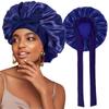 Cinta Elástica Satén Gorro Redondo de Seda para Dormir Gorro Sombrero Ropa para la Cabeza Gorro de Maquillaje JDB-301L
