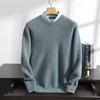 Suéter 100% Cachemir Puro para Hombre Suéter Cálido de Capa Base Suéter de Cuello Redondo Negocio Nuevo Top de Punto Otoño e Invierno 2026