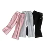 [Anti-Pilling] Pantalones Acampanados de Algodón Hall para Niñas Estilo Nuevo Primavera y Otoño 2026 Pantalones Ligeramente Acampanados para Niños Mayores Pantalones de Punto