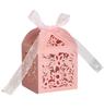 Caja de cartón para embalaje hueca con láser de patrón europeo para boda, fiesta de vacaciones, caja para dulces de chocolate, fábrica en stock