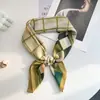 Lenço Quadrado de Seda Retrô Coreano com Estampa Paisley e Toque de Luxo, Combinado com uma Camisa, Lenço Quadrado Versátil para Cintura, Xale, Protetor de Pescoço