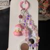Charms DIY Fofos Originais Pop Mart com Cristal de Morango e Hortênsia para Alças de Celular, Pingentes de Bolsa e Pingentes de Carro