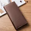 Nova Carteira Masculina Longa Bolsa Clutch Bolsa para Terno Grande Capacidade Carteira Masculina Casual Multi-Slots para Cartão
