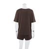 Pijama Transfronterizo Europeo y Americano Primavera Verano 2025 Tejido Cómodo Manga Corta Shorts Conjunto de Dos Piezas Ropa de Casa Suave Casual para Mujer