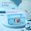 Caja organizadora de vajilla para biberones de bebé con drenaje y tapa, caja organizadora a prueba de polvo para cuenco y palillos de bebé, herramientas para alimentos complementarios, tamaño grande