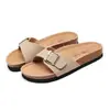 Pantuflas de Corcho para Mujer, Nuevo Estilo de Verano, Sandalias de Moda Planas Antideslizantes para Exteriores, Vacaciones, Viajes, Playa, Venta al por Mayor Transfronteriza