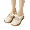 Zapatos Mary Jane de nuevo estilo inspirados en Chanel para mujer, colección de otoño 06, suela blanda, punta redonda, moño, mocasines bajos, zapatos casuales para mujer