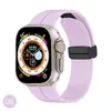 Adequado para Pulseiras de Todas as Séries do Apple iWatch S1-S10 Se Ultra Silicone Fivela Dobrável Magnética Relógio