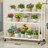 Estante para Flores Estante de Almacenamiento Balcón Sala de Estar Estante de Almacenamiento de Pie Escalonado Multicapa Maceta para Plantas Suculentas Flor Soporte Simple