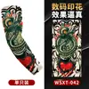 Tatuagem de Braço Bordada Estilo Nacional Manga Protetora Solar Respirável para Esportes ao Ar Livre Protetor de Braço Verão Passeio de Moto Protetor Solar Alta Elasticidade Manga de Gelo
